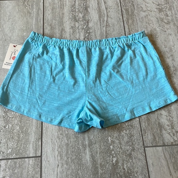 sweet treasures,Medium (8-10)blue pajama shorts,elastic waist band for women - Picture 5 of 8